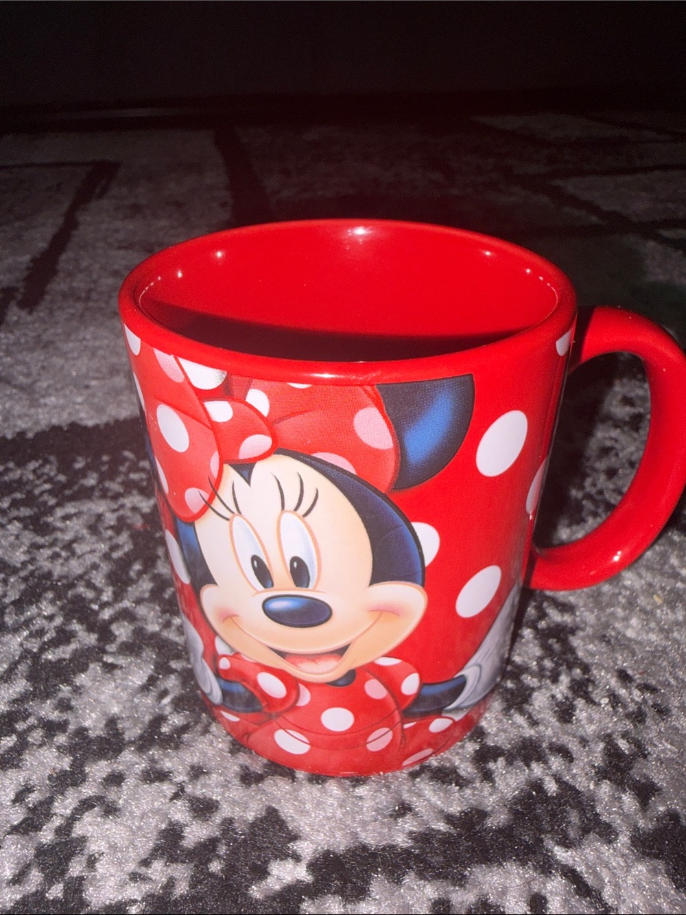 Disney Minnie Mouse Red and White Polka Dot Ceramic Mug